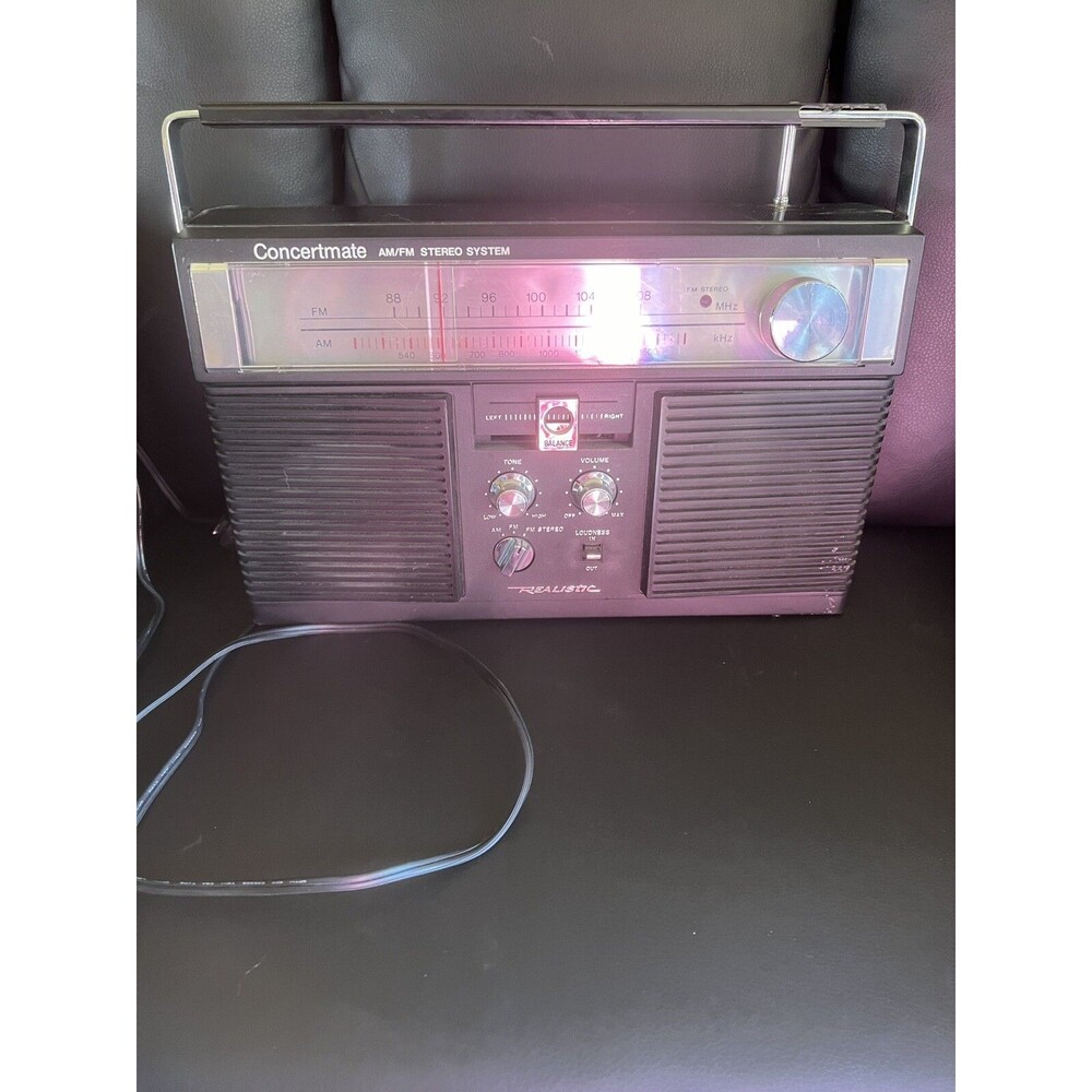 AM/FM Stereo System Realistic Concertmate Model 12-708 Works Great